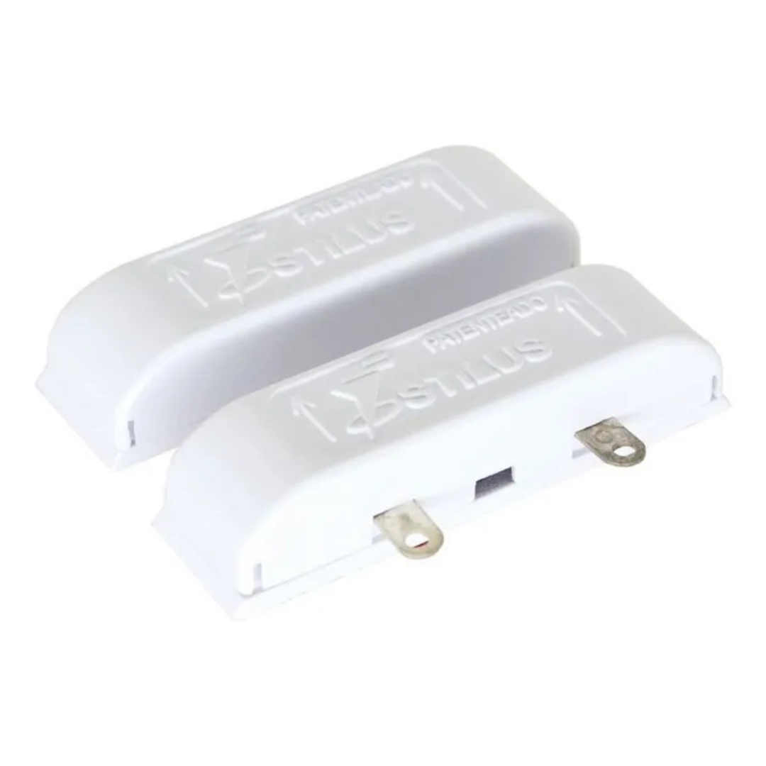SENSOR MAGNÉTICO DE SOBREPOR DUPLA FUNÇÃO DE CONECÇÃO - BRANCO - STILUS
