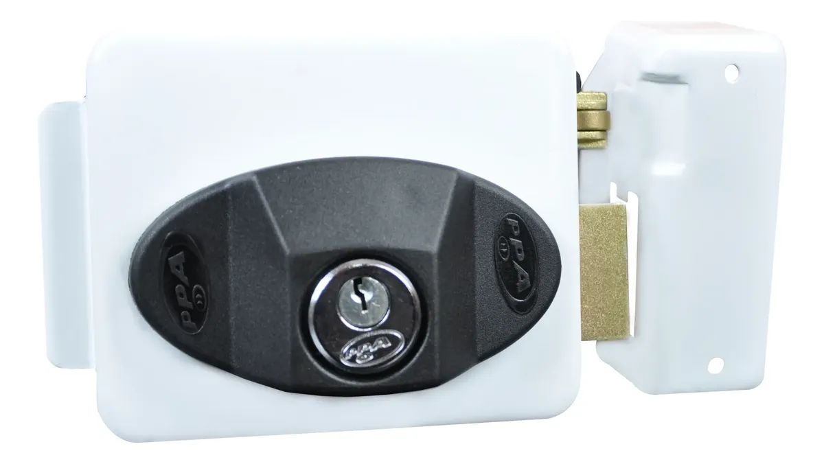 FECHADURA TRAVER UNO REVERSIVEL 12V PPA (BRANCA) - PPA*