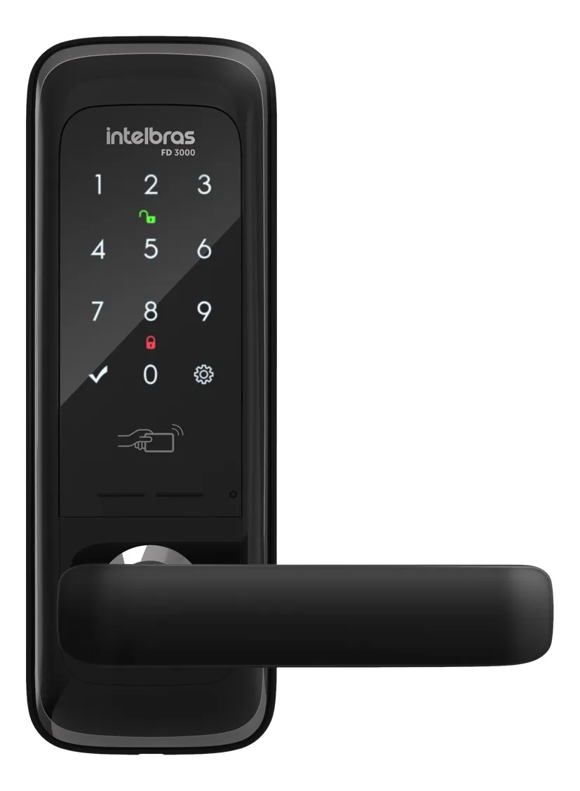 FECHADURA DIGITAL SOBREPOR FD3000 COM MACANETA - INTELBRAS*