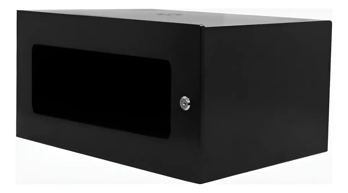 MINI RACK ECONOMICO 5U X 350MM ACRILICO PRETO SOLDADO - AURORA