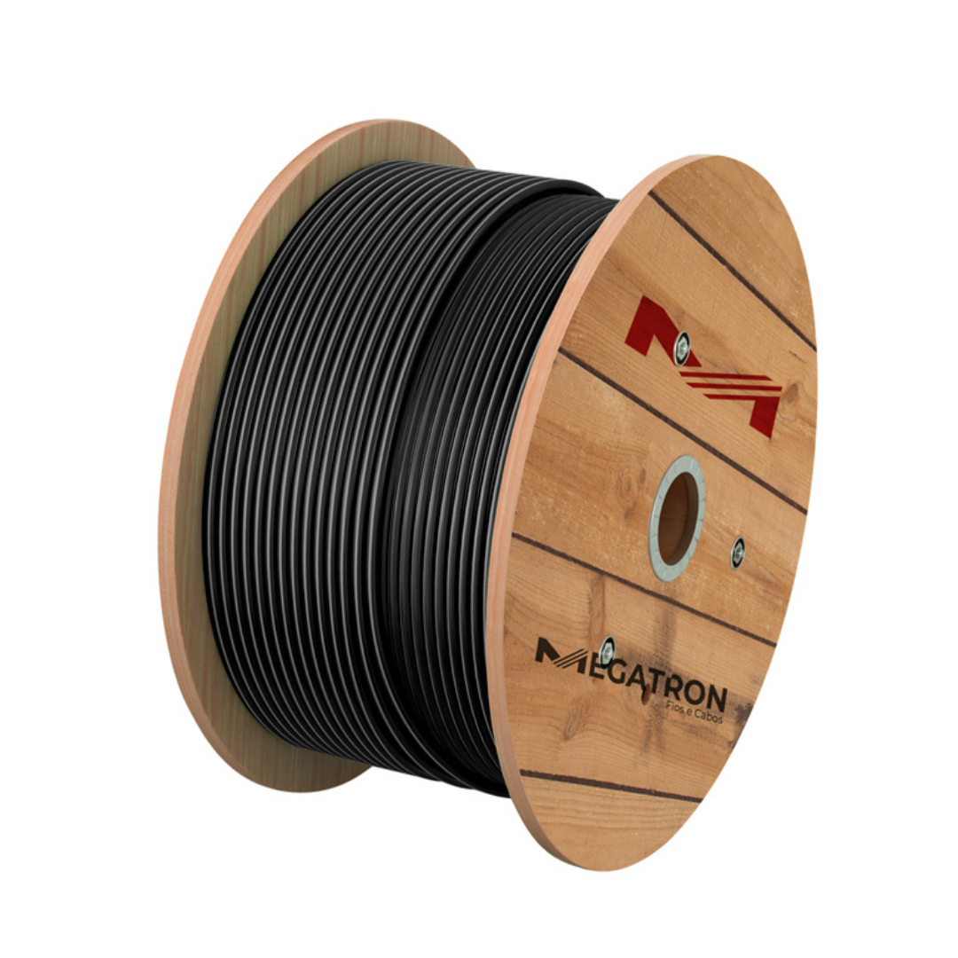 CABO DE REDE EXTERNO 100% COBRE DUPLA CAPA BLINDADO BOBINA 305MT - MEGATRON*