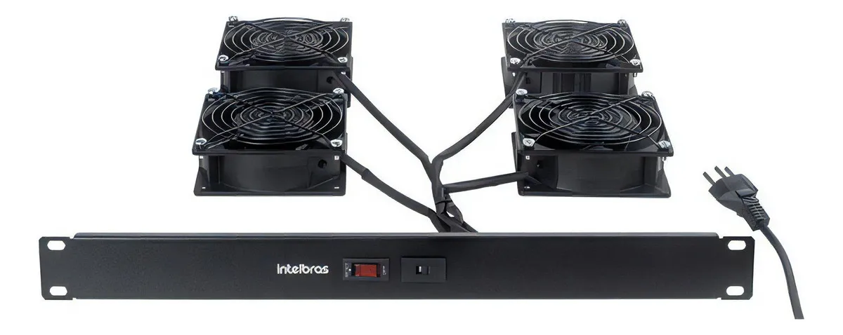D - CONJUNTO 4 VENTILADORES P/RACK KVR4V - INTELBRAS*