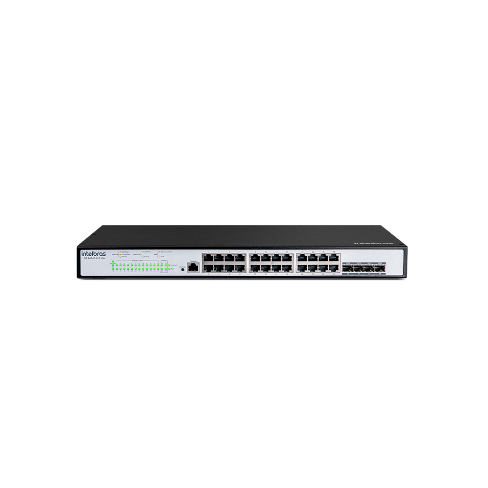 SWITCH GERENCIÁVEL 24P SG2404D POE MAX SKD - INTELBRAS