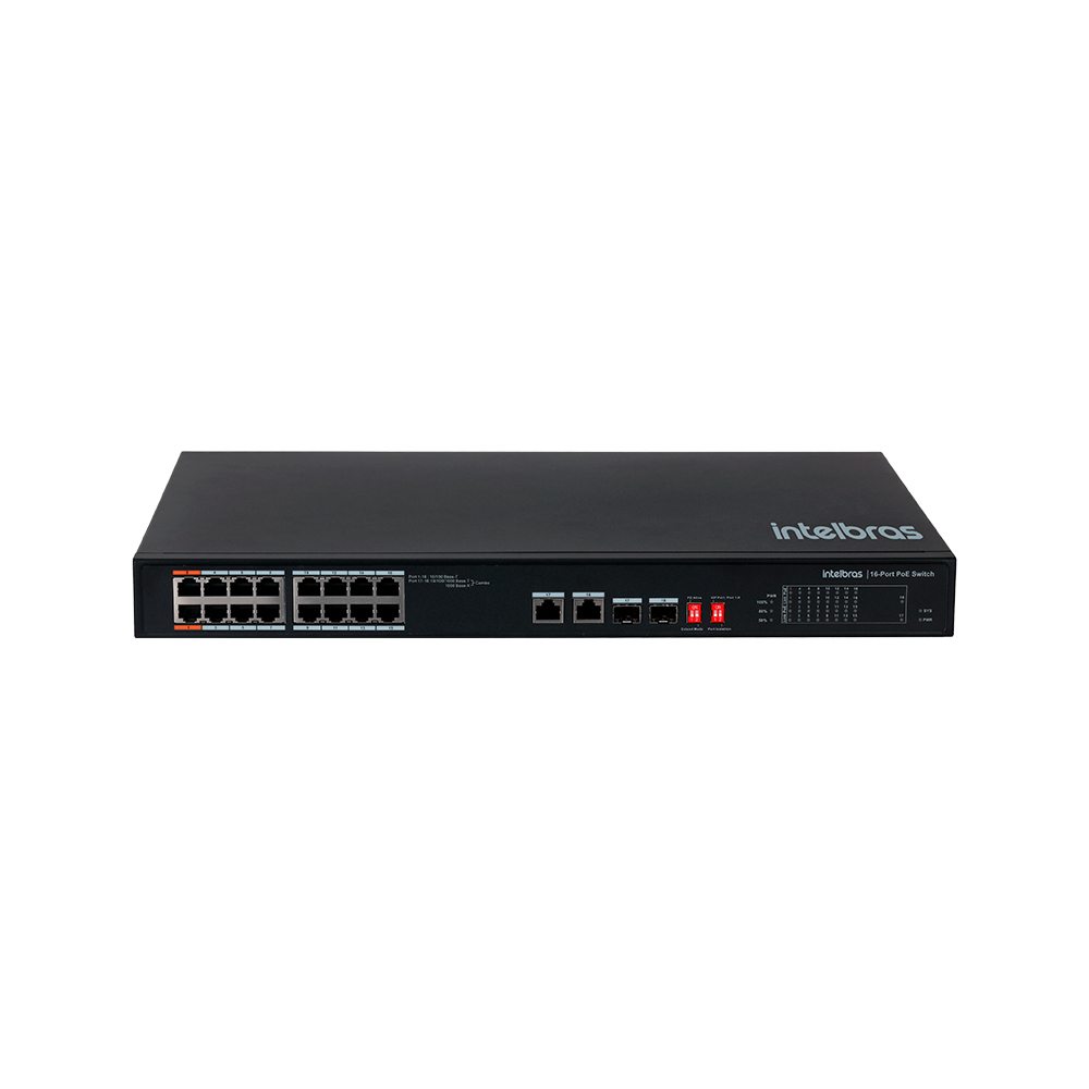 SWITCH 16P FAST POE 2P GIGA 2P SFP COMBO SF 1822 HI-POE SKD - INTELBRAS*