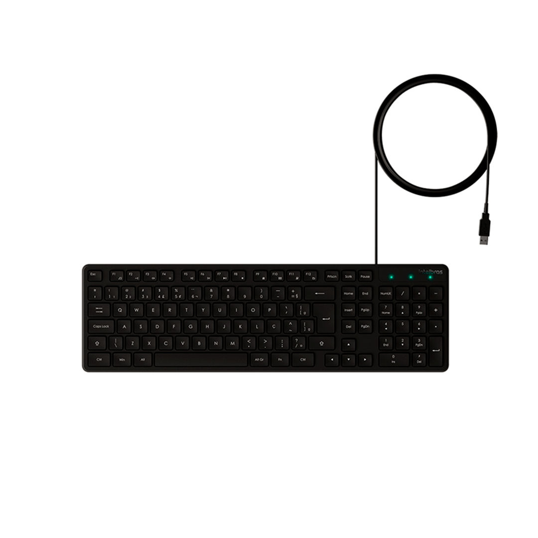 TECLADO INTELBRAS TCI10 -COM FIO PRETO - INTELBRAS*