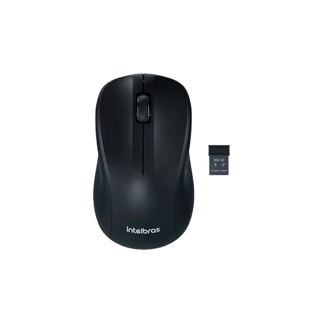 MOUSE INTELBRAS MSI50 -SEM FIO PRETO BLISTER - INTELBRAS*