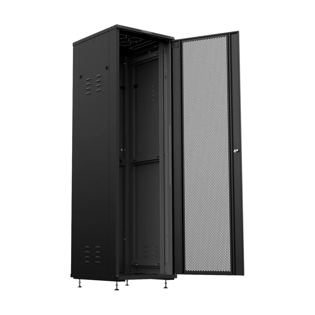 RACK PISO MONTADO SOLDADO 44U X 670 MM COM PORTA FRONTAL E TRASEIRA PERFURADA - CONNEXER