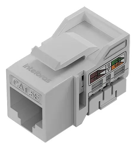 CONECTOR RJ45 FEMEA 90° CAT 6 KEYSTONE JACK - INTELBRAS*