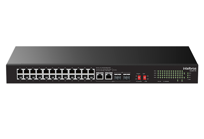 SWITCH NAO GERENCIAVEL FAST ETHERNET POE 24P S1126F-PA - INTELBRAS*