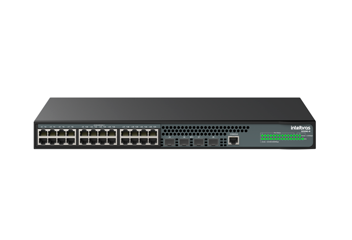 SWITCH GERENCIAVEL 24P + 4P SFP 10000 BASE-X S2328G-B - INTELBRAS