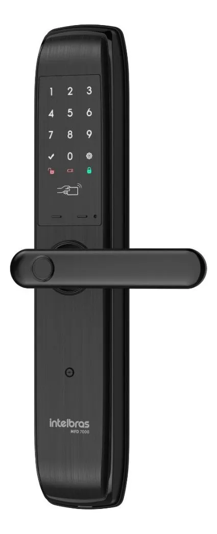 FECHADURA DIGITAL INTELIGENTE DE EMBUTIR MFD7000 PT - INTELBRAS**