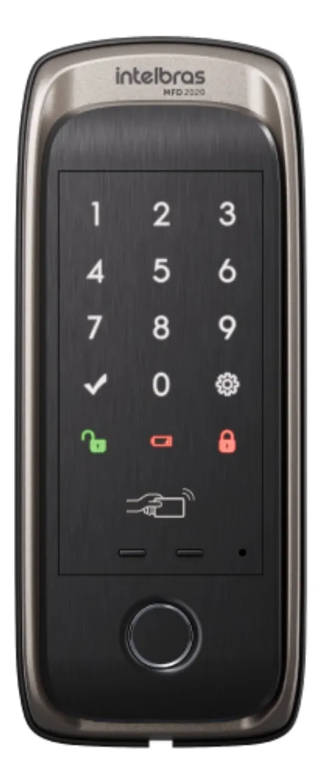 FECHADURA INTELIGENTE DE SOBREPOR MFD 2020 CHAMPANHE - INTELBRAS*