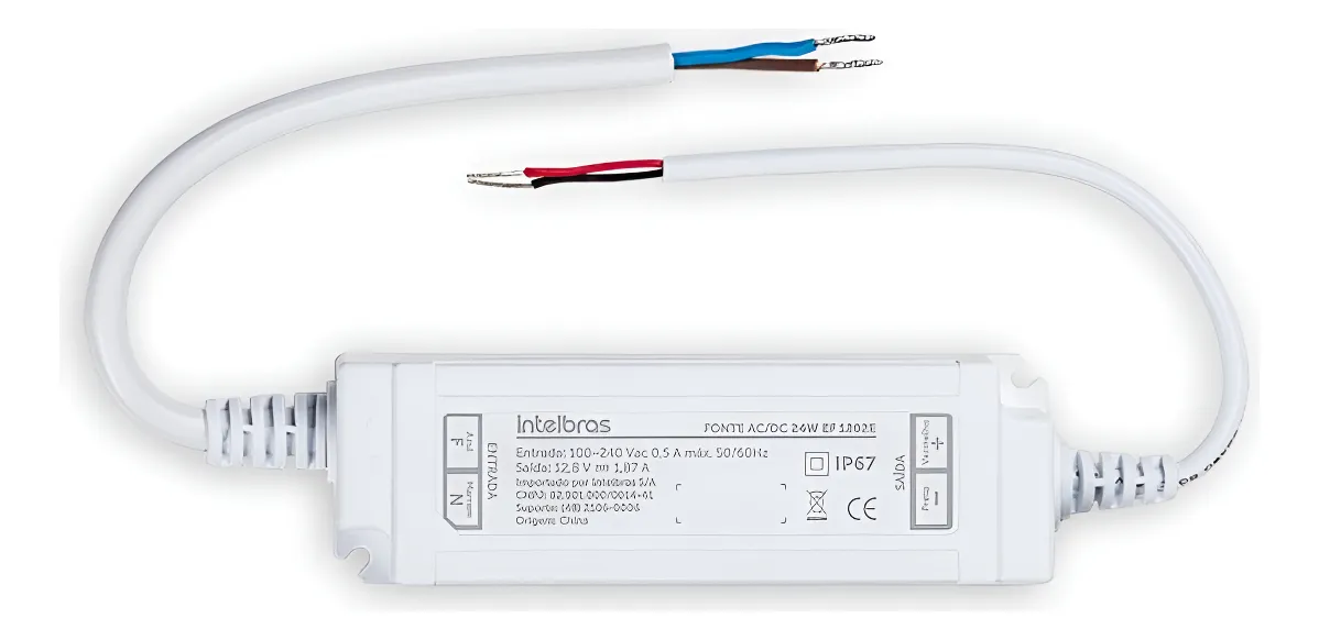 FONTE EXTERNA CONVERSOR AUT 12V X 100W EF 1208E - INTELBRAS*