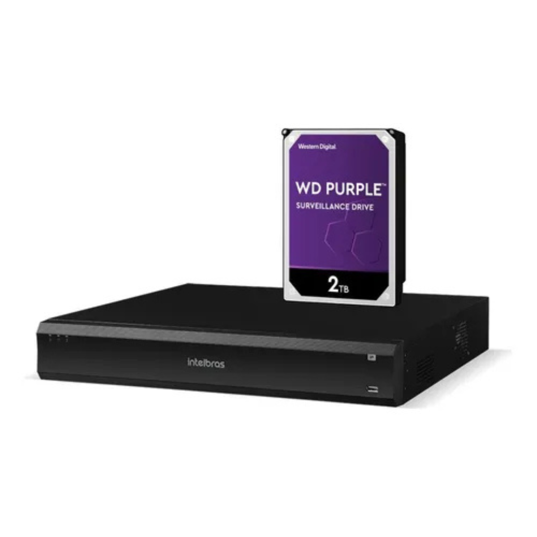 GRAVADOR DIGITAL DE VIDEO EM REDE INVD 3016 C/HD 2TB 16 CANAIS - 4K -  INTELBRAS