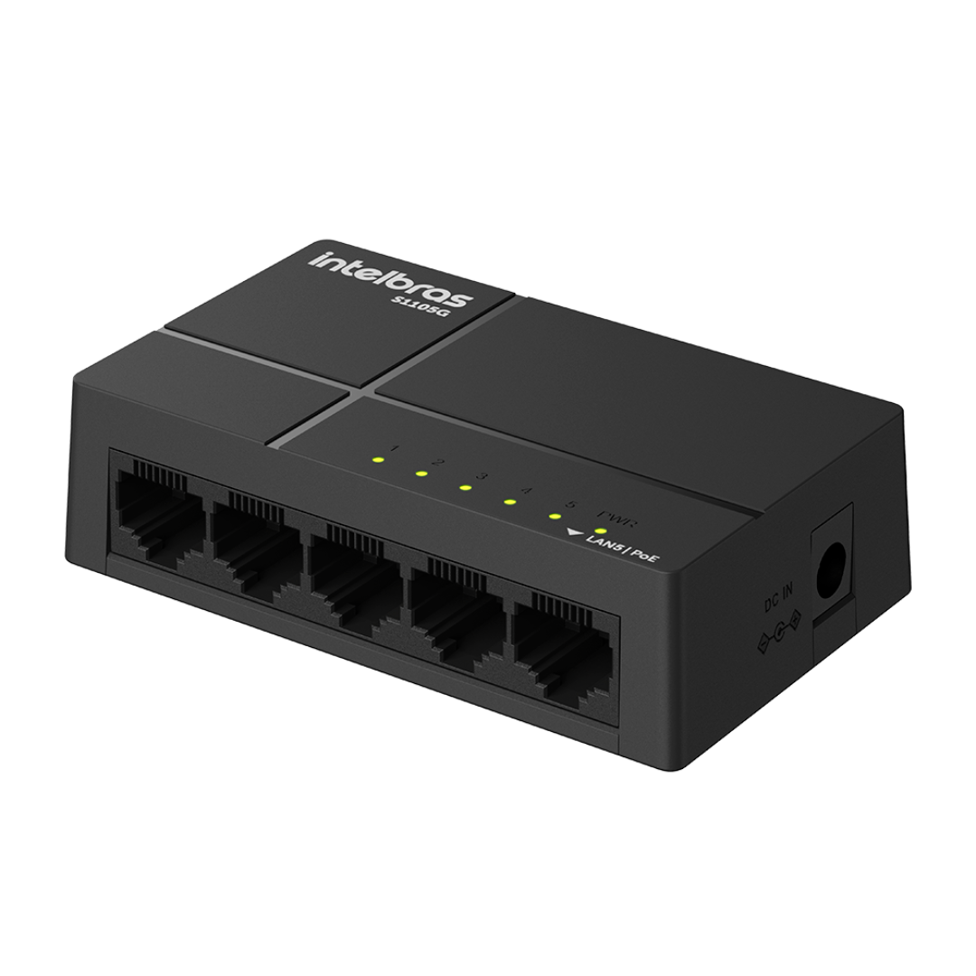 SWITCH NAO GERENCIAVEL 5 PORTAS 1000MBPS S1105G - INTELBRAS*