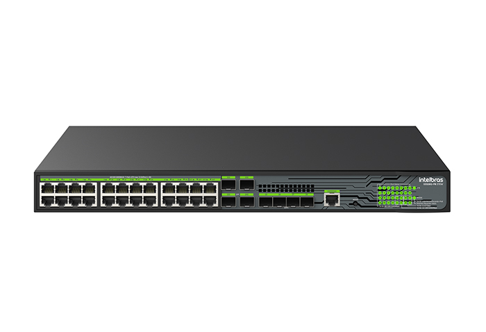 SWITCH GEREN. 24P + 4P SFP 10000 BASE-X POE S3328G-PB 370W - INTELBRAS