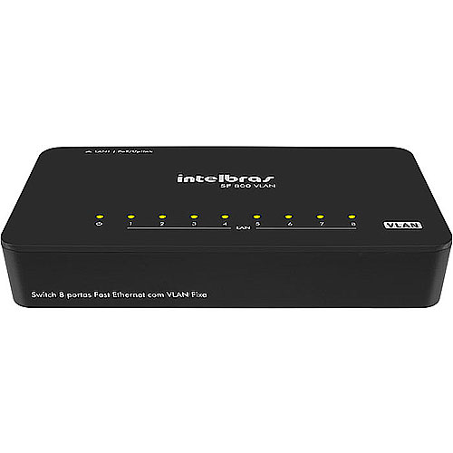 SWITCH 8 PORTAS FAST ETHERNET SF 800 VLAN - INTELBRAS*