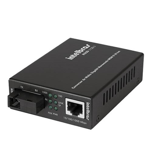 CONVERSOR DE MIDIA GIGABIT ETHERNET MONOMODO KGSD 1120A INTELBRAS*