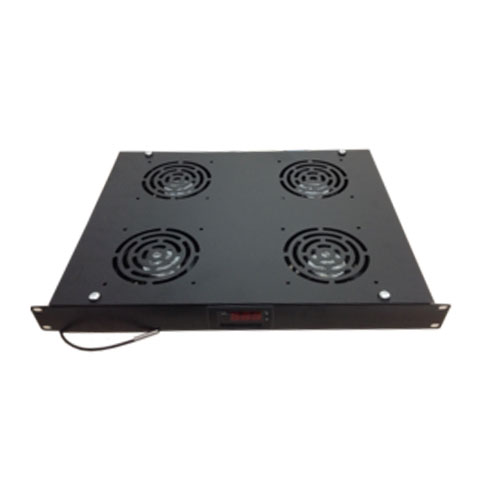 KIT COOLER 04 VENTILADORES PRETO PARA RACK