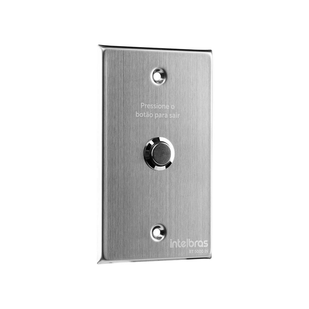 BOTOEIRA INOX DE EMBUTIR 4X2 N.A BT 5000 IN - INTELBRAS