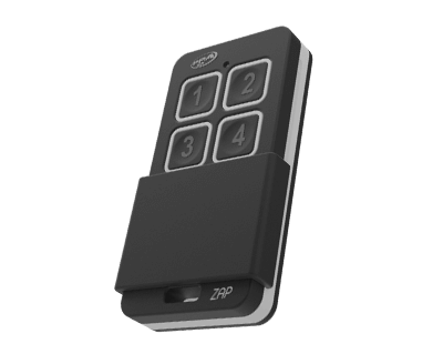 CONTROLE REMOTO ZAP 4B 433MHZ (PRETO / BRANCO) - PPA