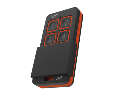 CONTROLE REMOTO ZAP 4B 433MHZ (PRETO / LARANJA) - PPA