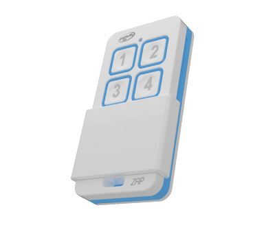 CONTROLE REMOTO ZAP 4B 433MHZ (BRANCO / AZUL) - PPA
