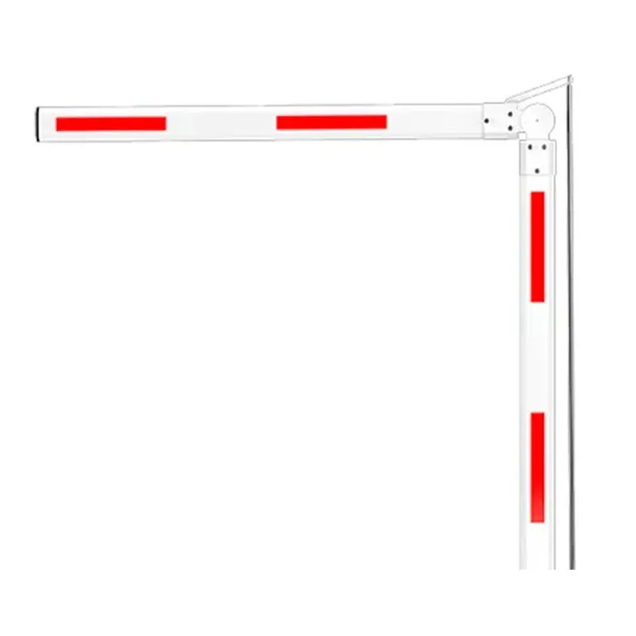 BRACO DA CANCELA ARTICULADA RETANGULAR (R) CABO DE ACO 3,50MTS ALUMINIO NATURAL 6030 - PPA