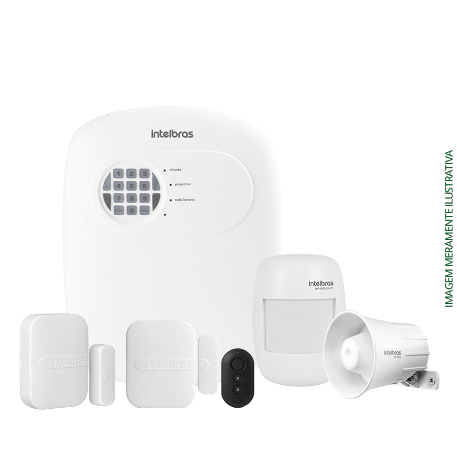 KIT SISTEMA CENTRAL DE ALARME NAO MONITORADA 24 SETORES ANM 24 NET - INTELBRAS