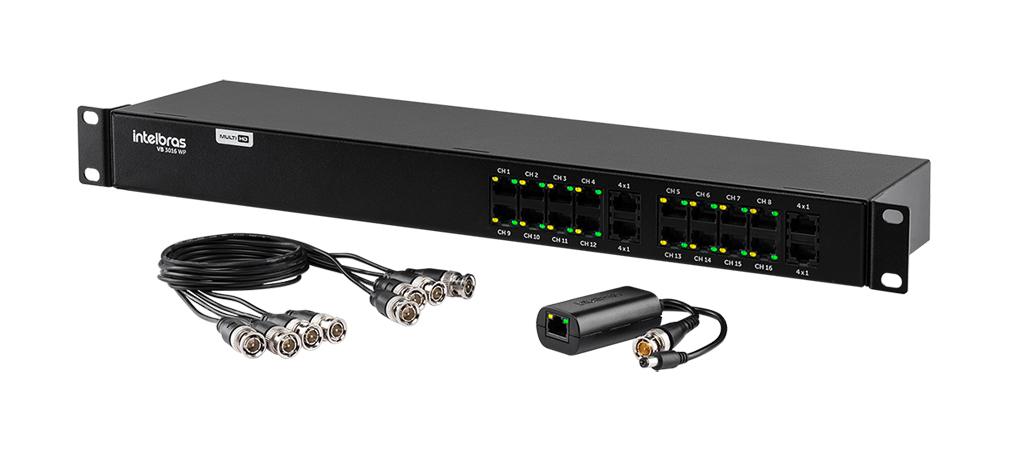 CONVERSOR BALUN PASSIVO DE VIDEO 16 CANAIS VB 3016 SEM ALIMENTAÇÃO