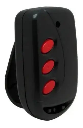 CONTROLE REMOTO 3 BOTÕES SLIM 433MHZ PRETO - HITRON