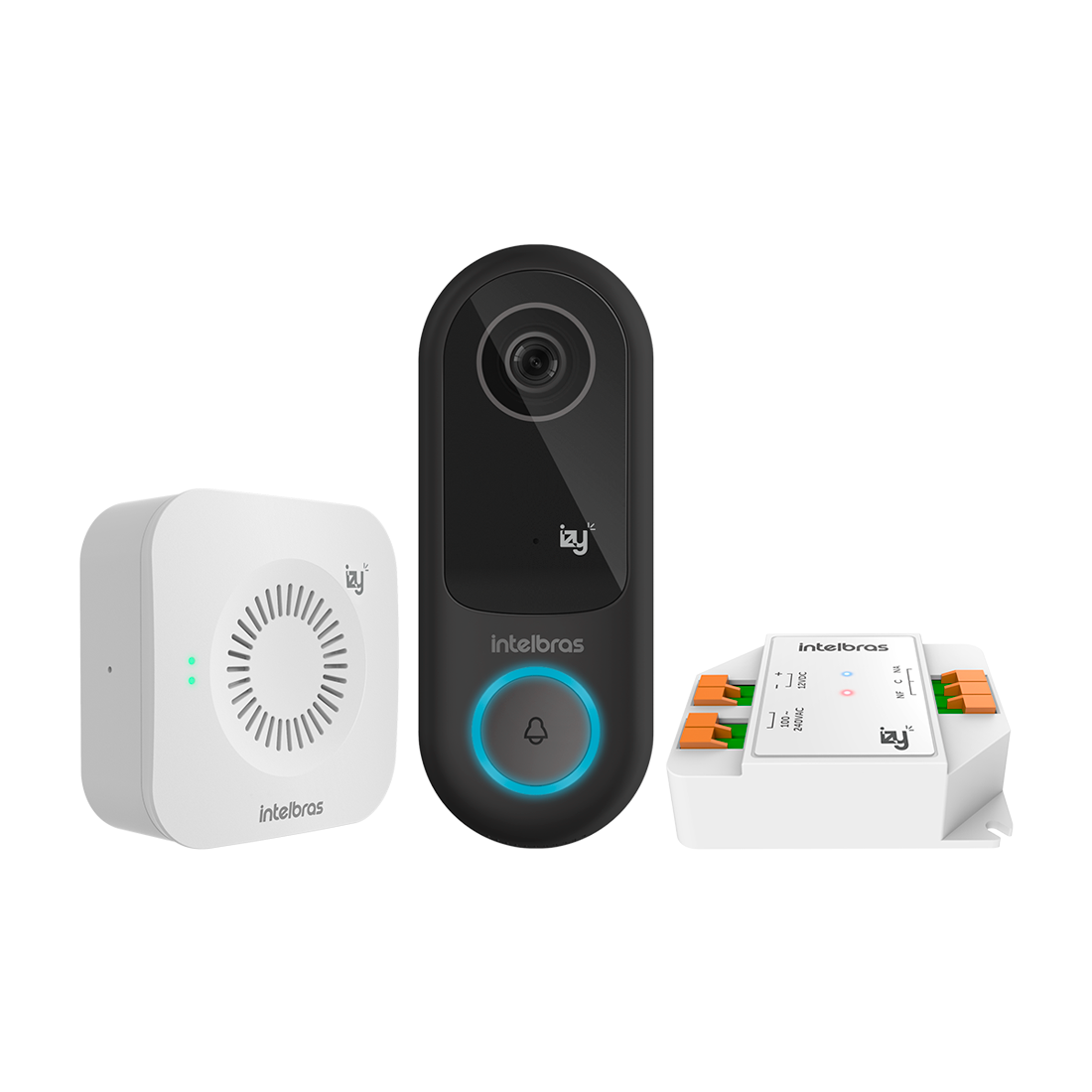 VIDEO PORTEIRO SMART IVW 3000 + COM CAMPAINHA E MODULO RELE SEM TELA - INTELBRAS*