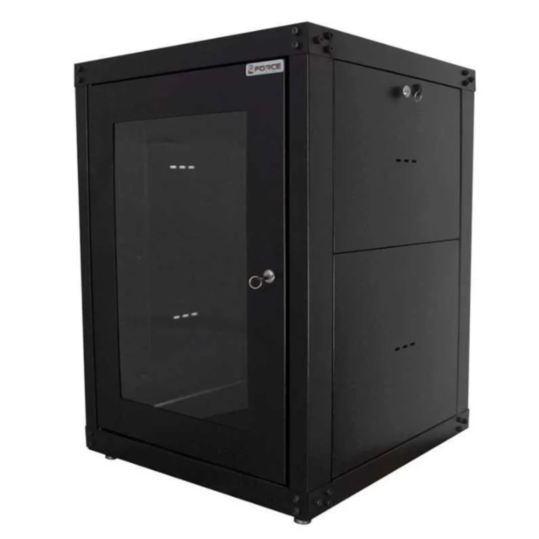 MINI RACK STANDART 16US X 470MM PRETO MONTADO - CONNEXER
