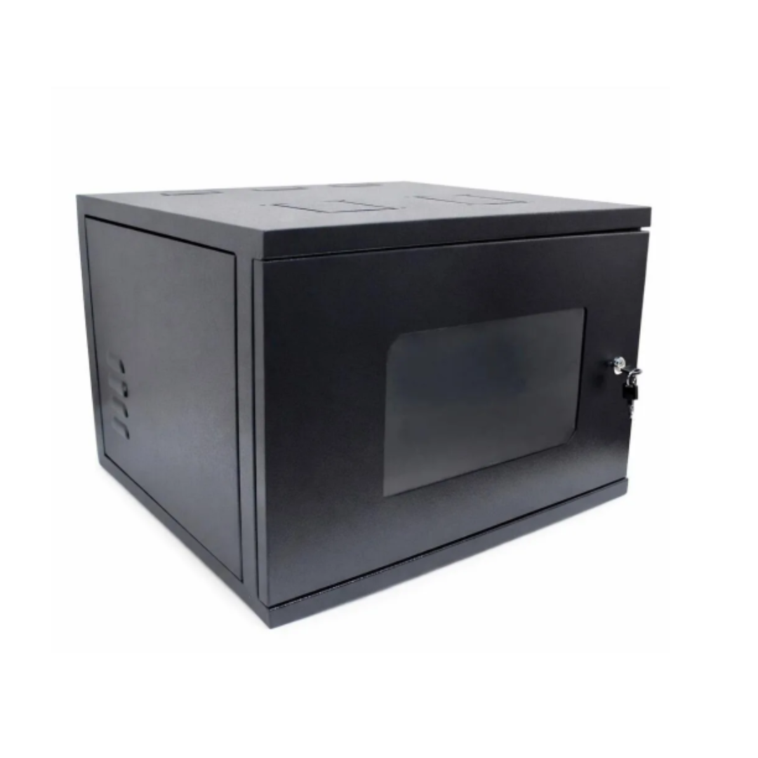 MINI RACK 7US X 470MM PRETO MONTADO - CONNEXER