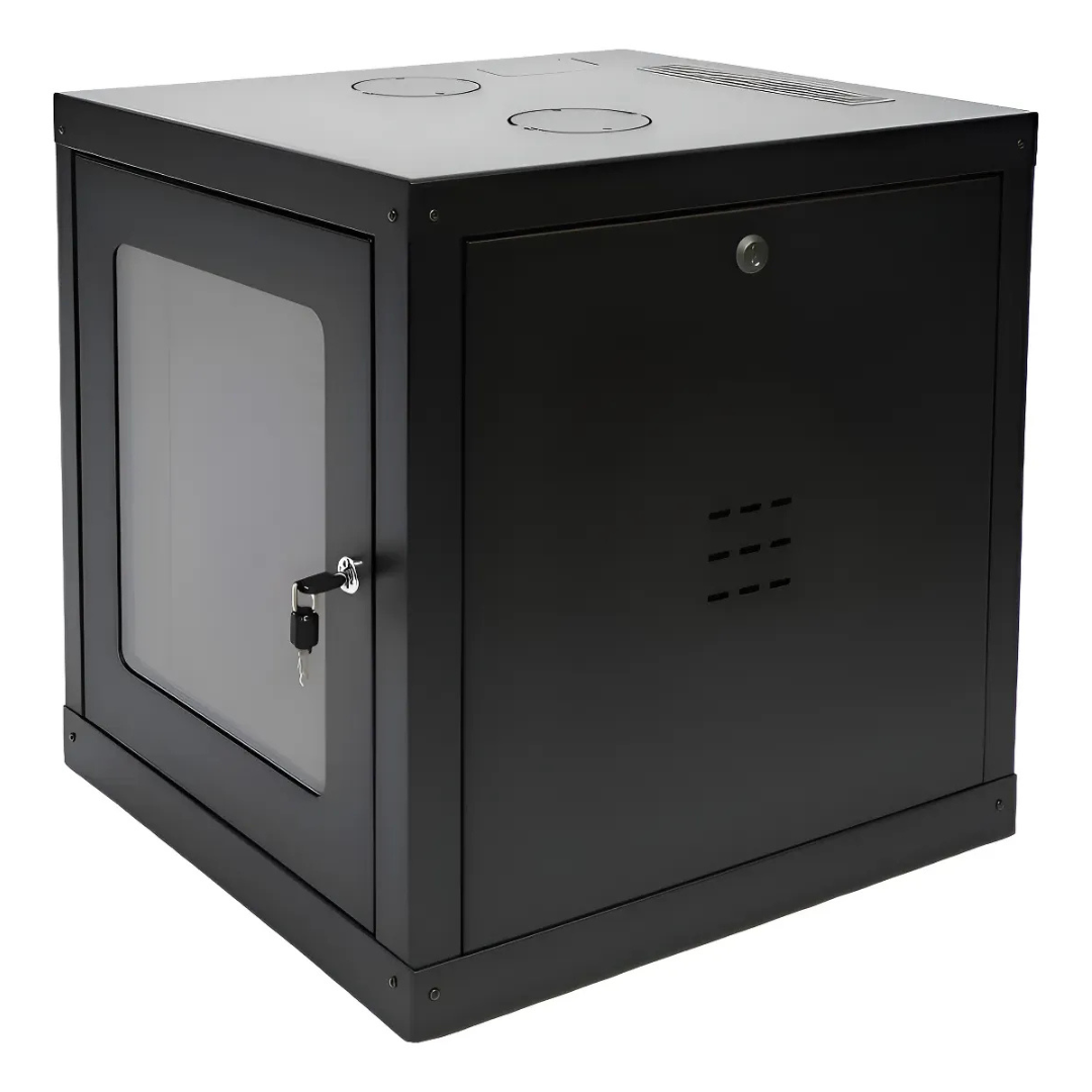 MINI RACK 12U X 470MM PRETO SOLDADO - CONNEXER