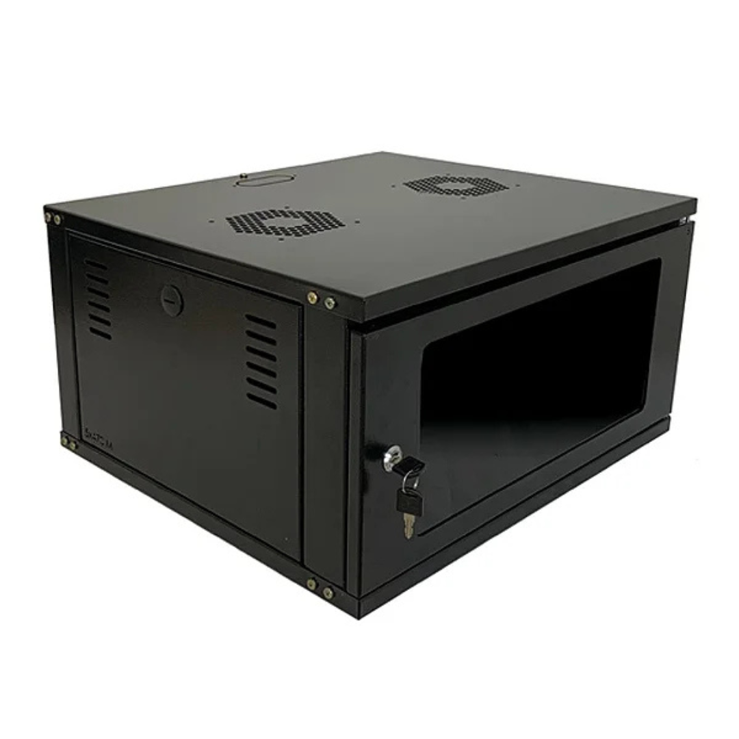 MINI RACK 5US X 470MM PRETO DESMONTADO - CONNEXER