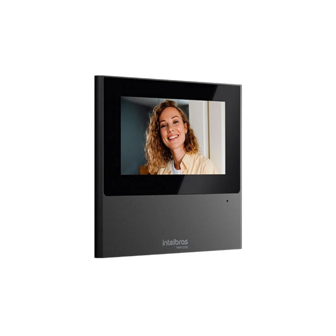 MODULO INTERNO DE VIDEO PORTEIRO IP COLETIVO TELA TVIP 2210 2 FIOS PRETO - INTELBRAS