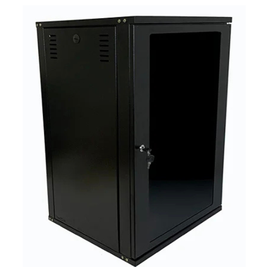 MINI RACK PAREDE 16U X 670MM PRETO SOLDADO - CONNEXER